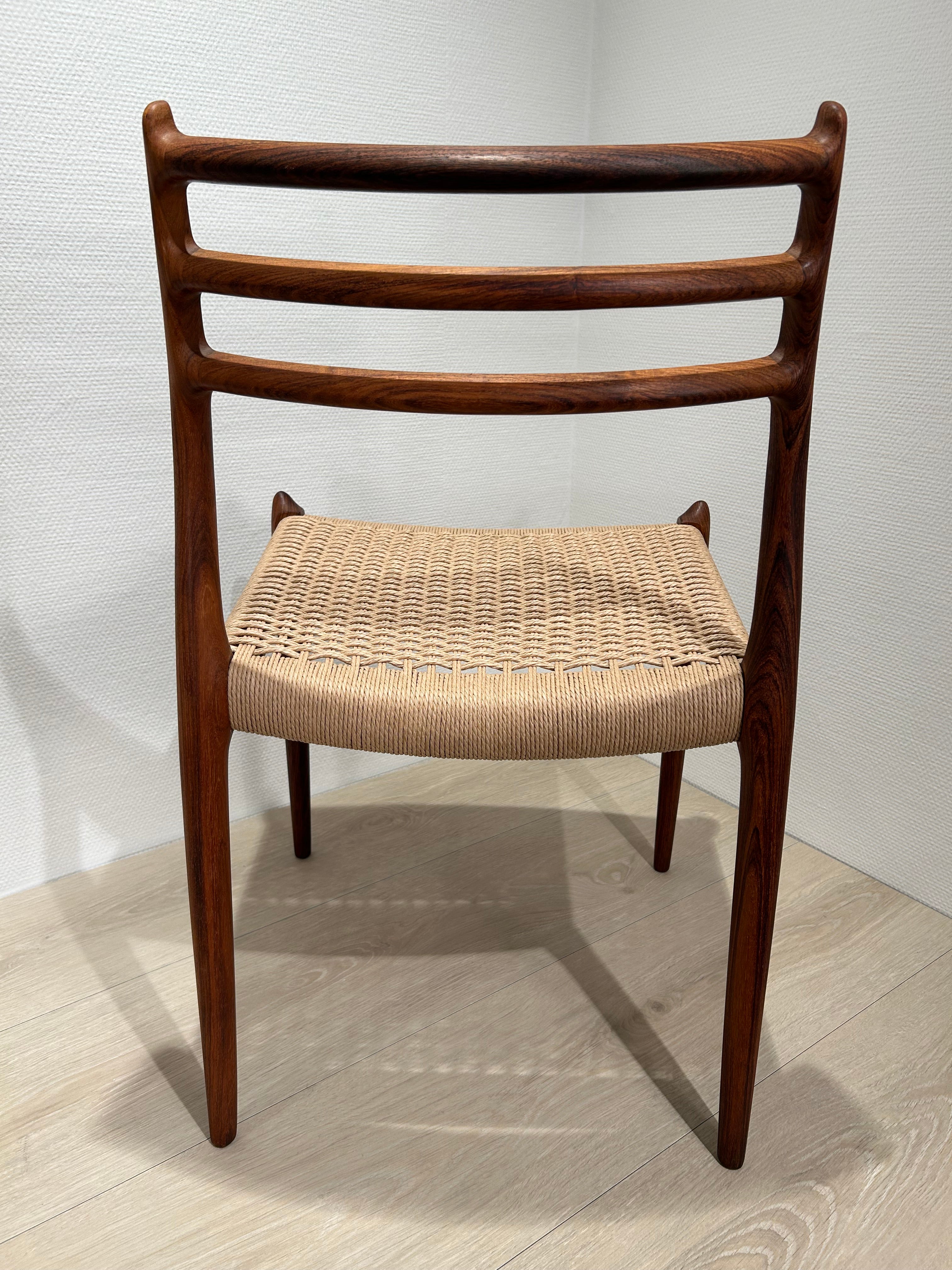 Brugt N.O. Møller model 78 spisestuestol i (palisander)
