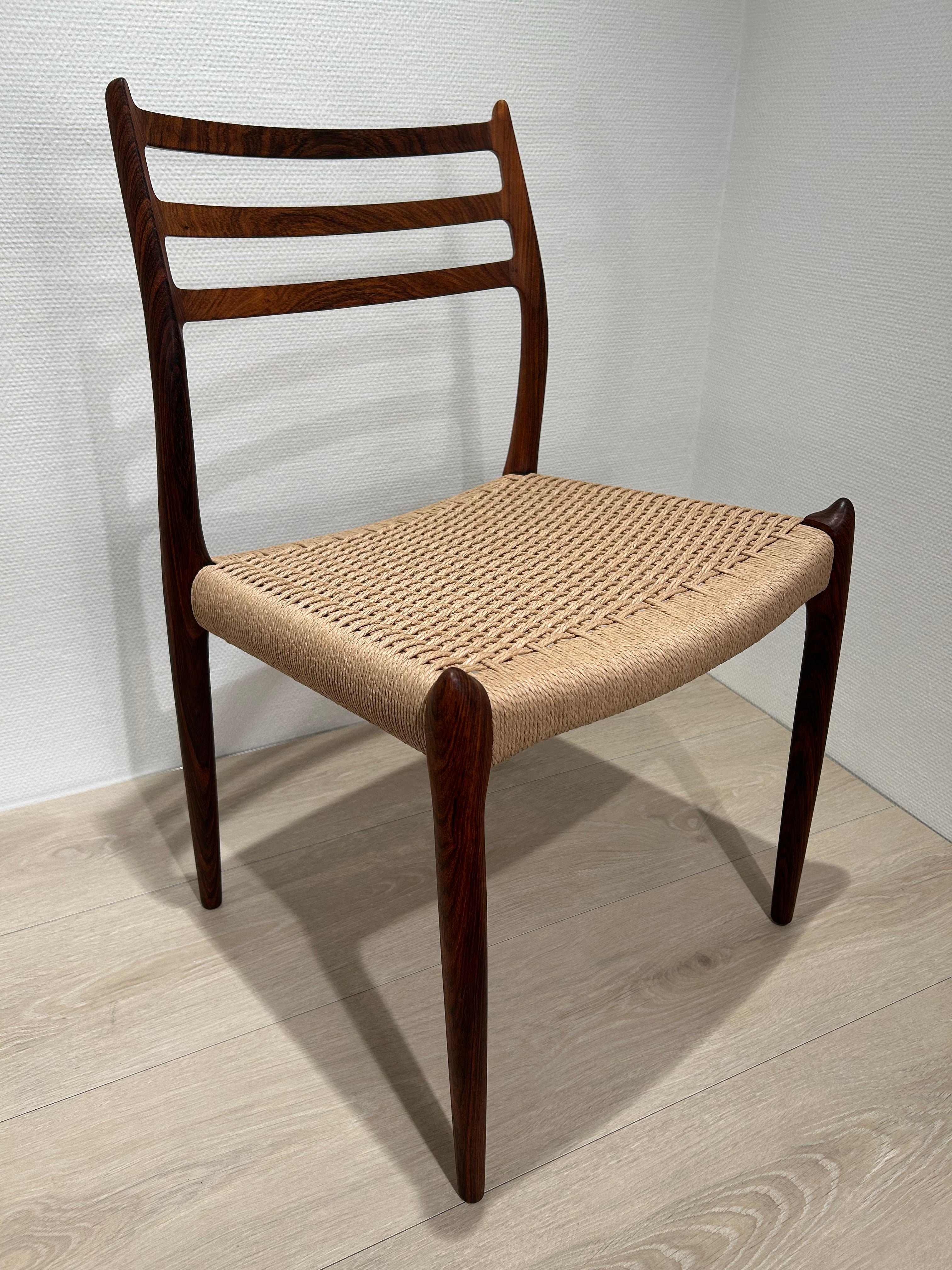 Brugt N.O. Møller model 78 spisestuestol i (palisander)